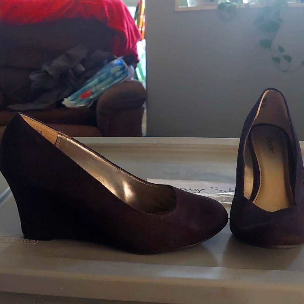 Dexter ladie's black 8 1/2 wedges